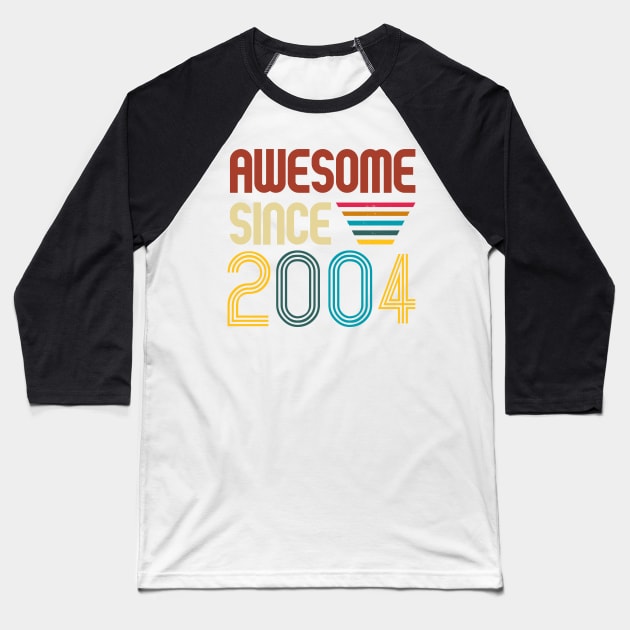 Awesome since 2004 -Retro Age shirt Baseball T-Shirt by Novelty-art